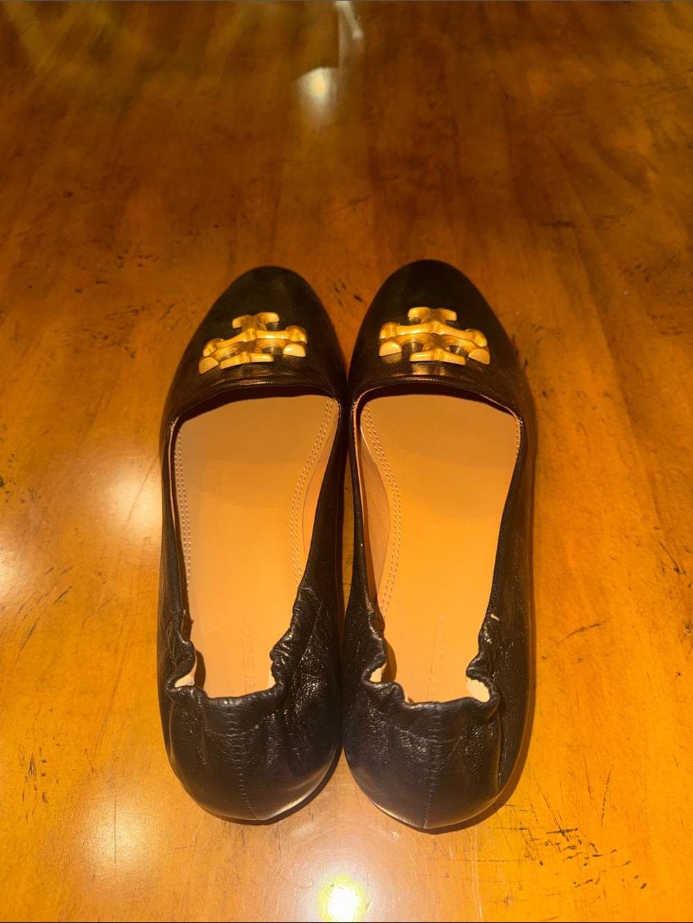 NWT Tory Burch Black Eleanor Loafer - Leather Logo - Picture 5 of 7